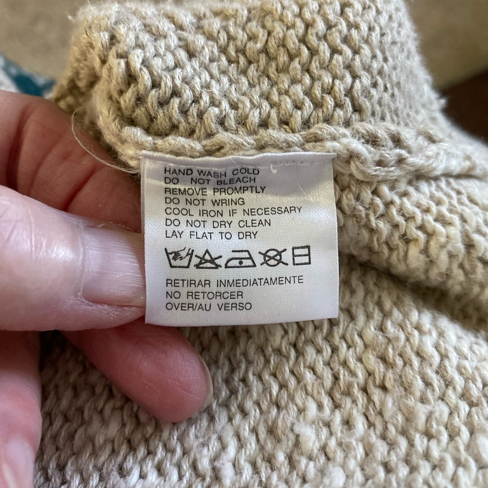 Russ sport co.Vtg women’s color block buttoned chunky knit cardigan swea Sz M - Picture 9 of 11